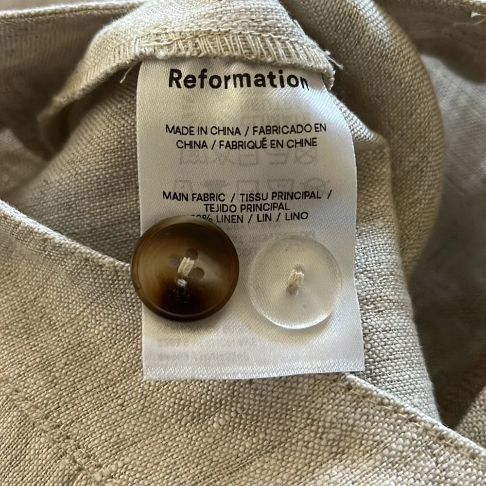 NEW Reformation Freddie Wide Leg Linen Pants 10